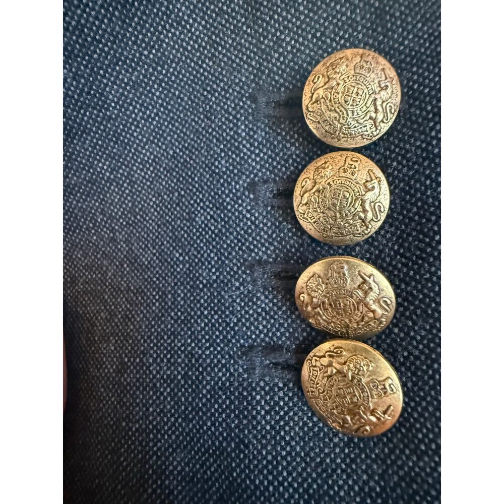 J.Crew Wool Blazer Charcoal Gray Gold Buttons excellent condition Size S - Picture 3 of 11